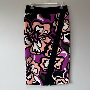 Worthington Wrap Vibrant Floral Pencil Skirt Size 6